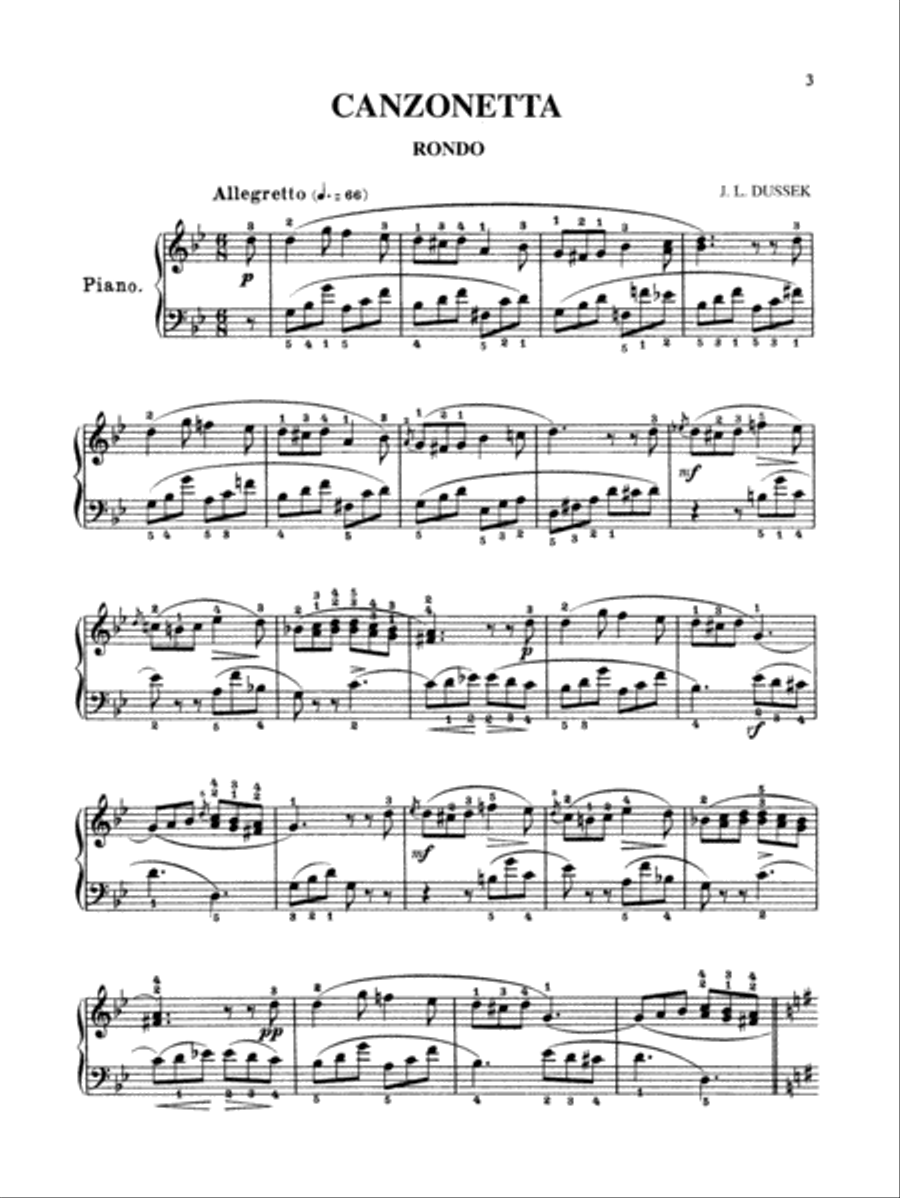 Dussek: Six Pieces Piano Solo scores gallery preview page 1