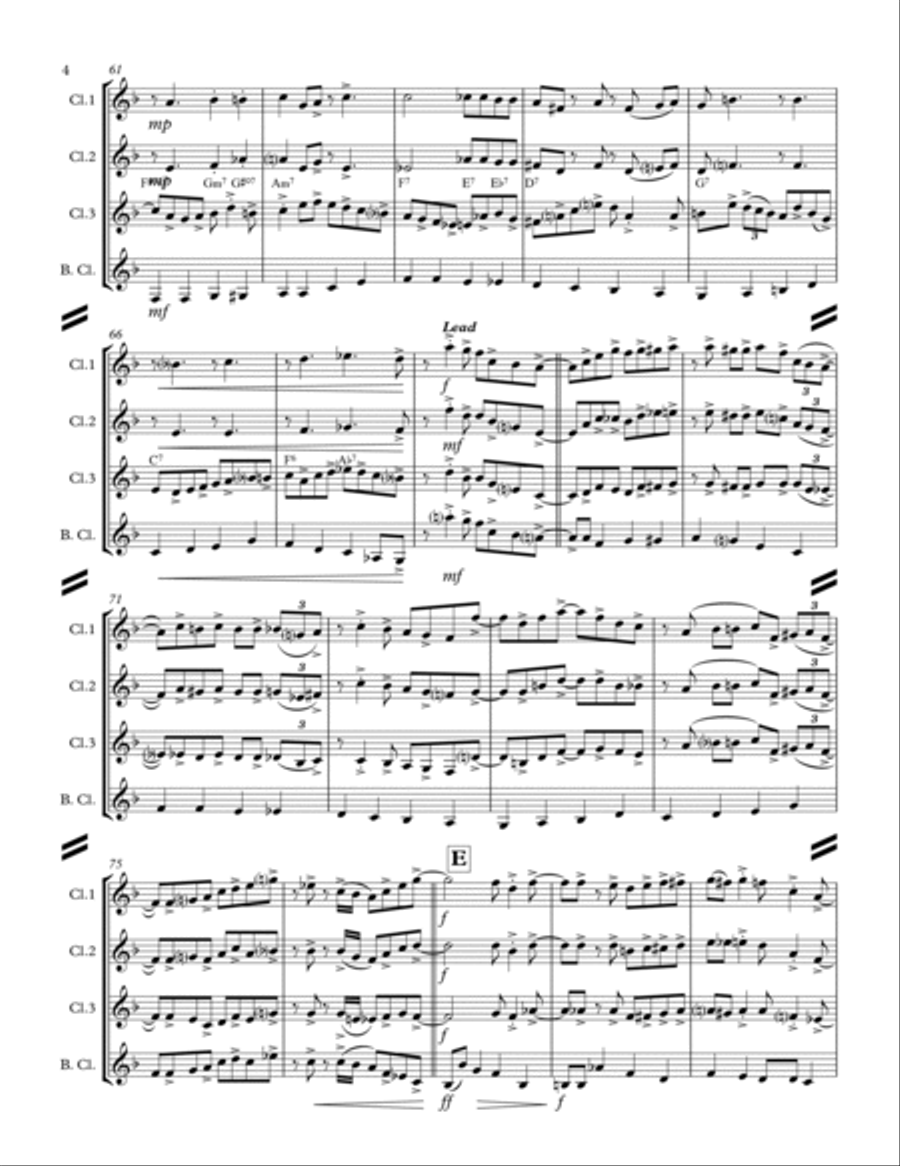 Don't Get Around Much Anymore Woodwind Ensemble scores gallery preview page 5