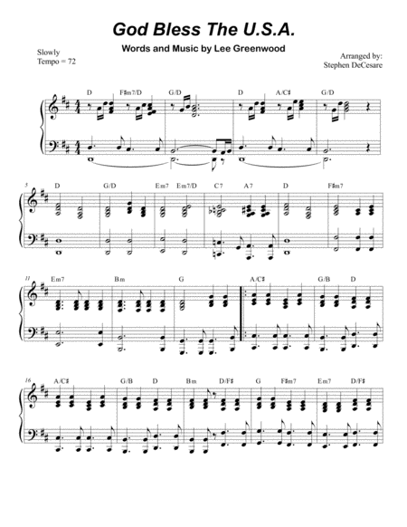 God Bless The U.S.A. by Lee Greenwood Trombone Duet - Digital Sheet Music