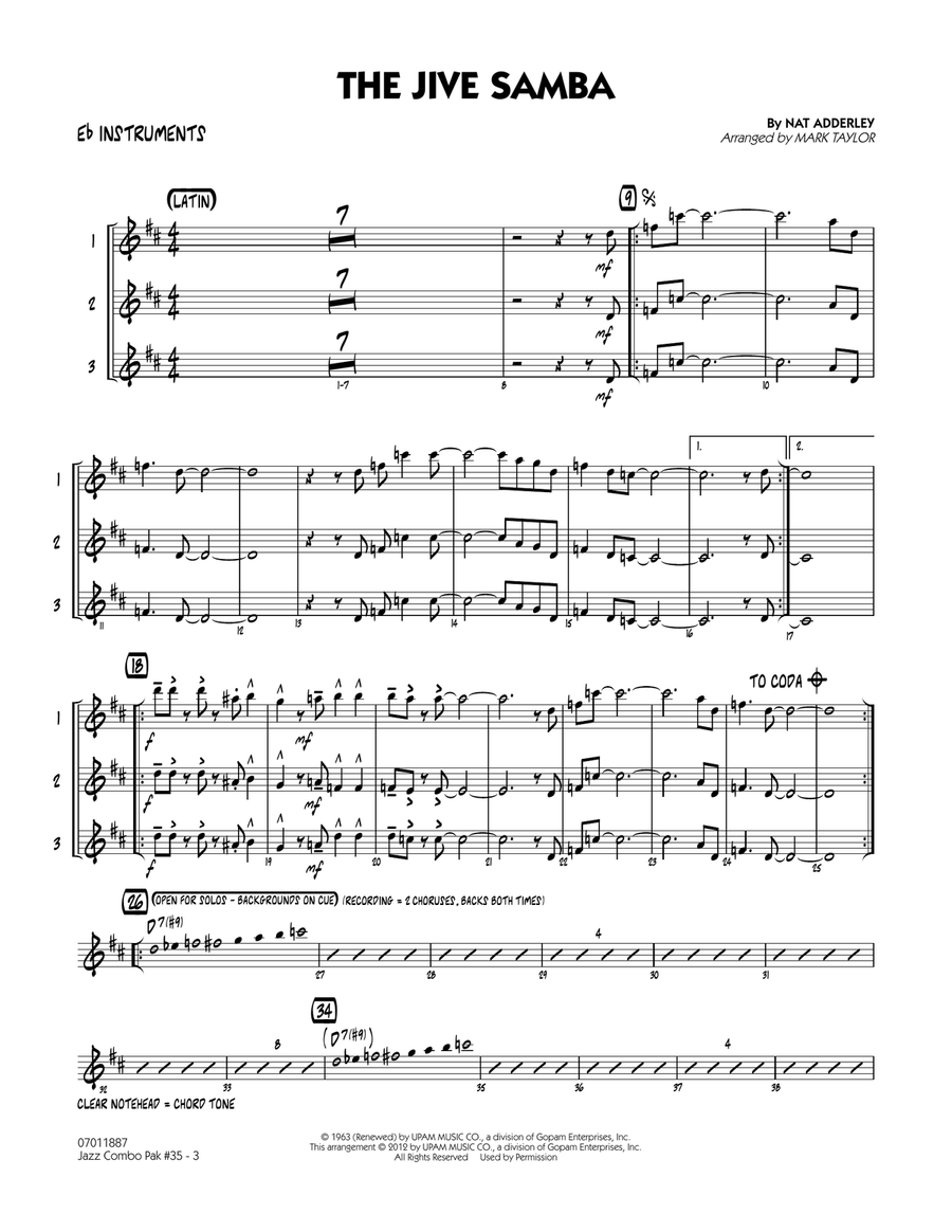 Jazz Combo Pak #35 (Cannonball Adderley) - Eb Instruments Jazz Ensemble scores gallery preview page 3
