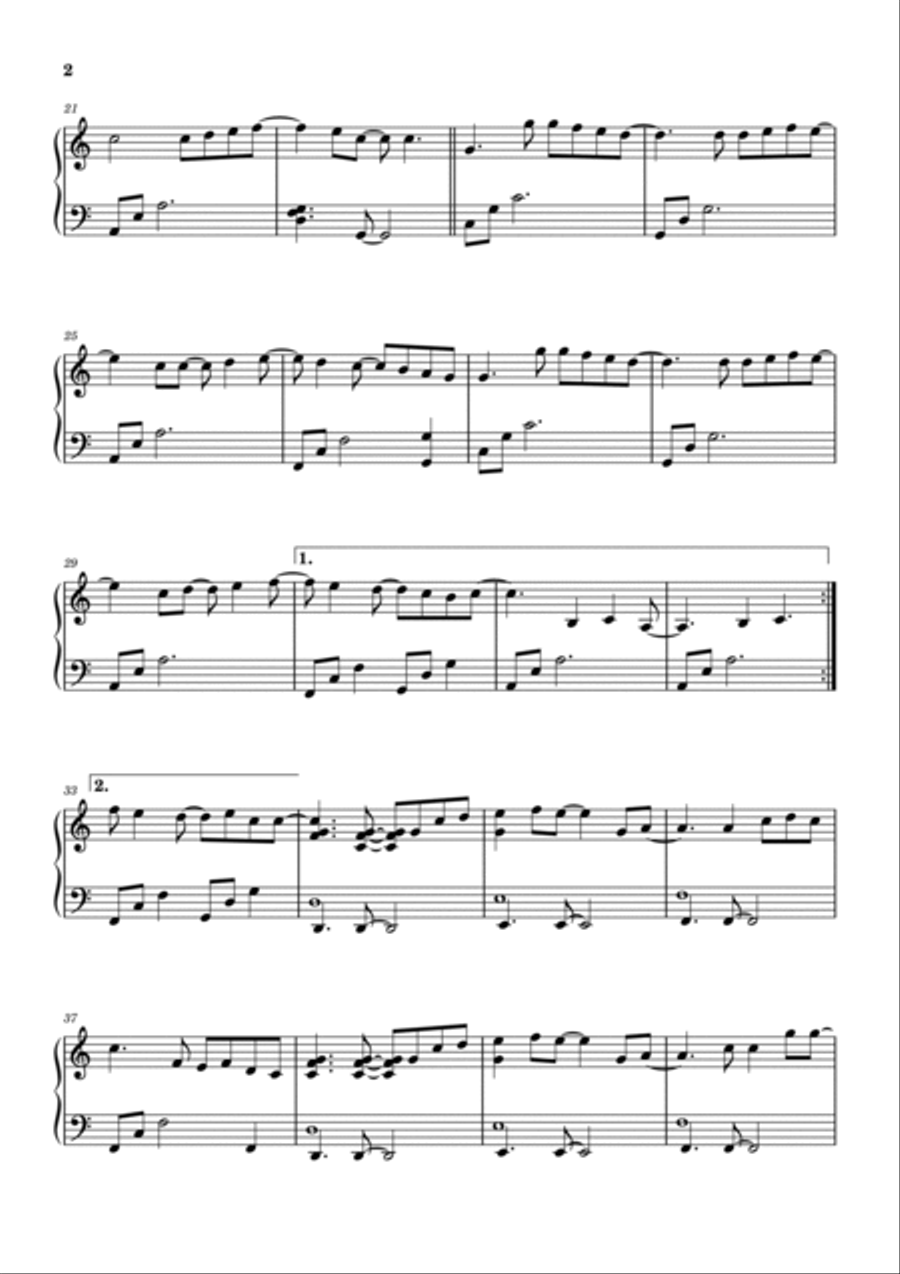 Right Here Waiting Easy Piano scores gallery preview page 2