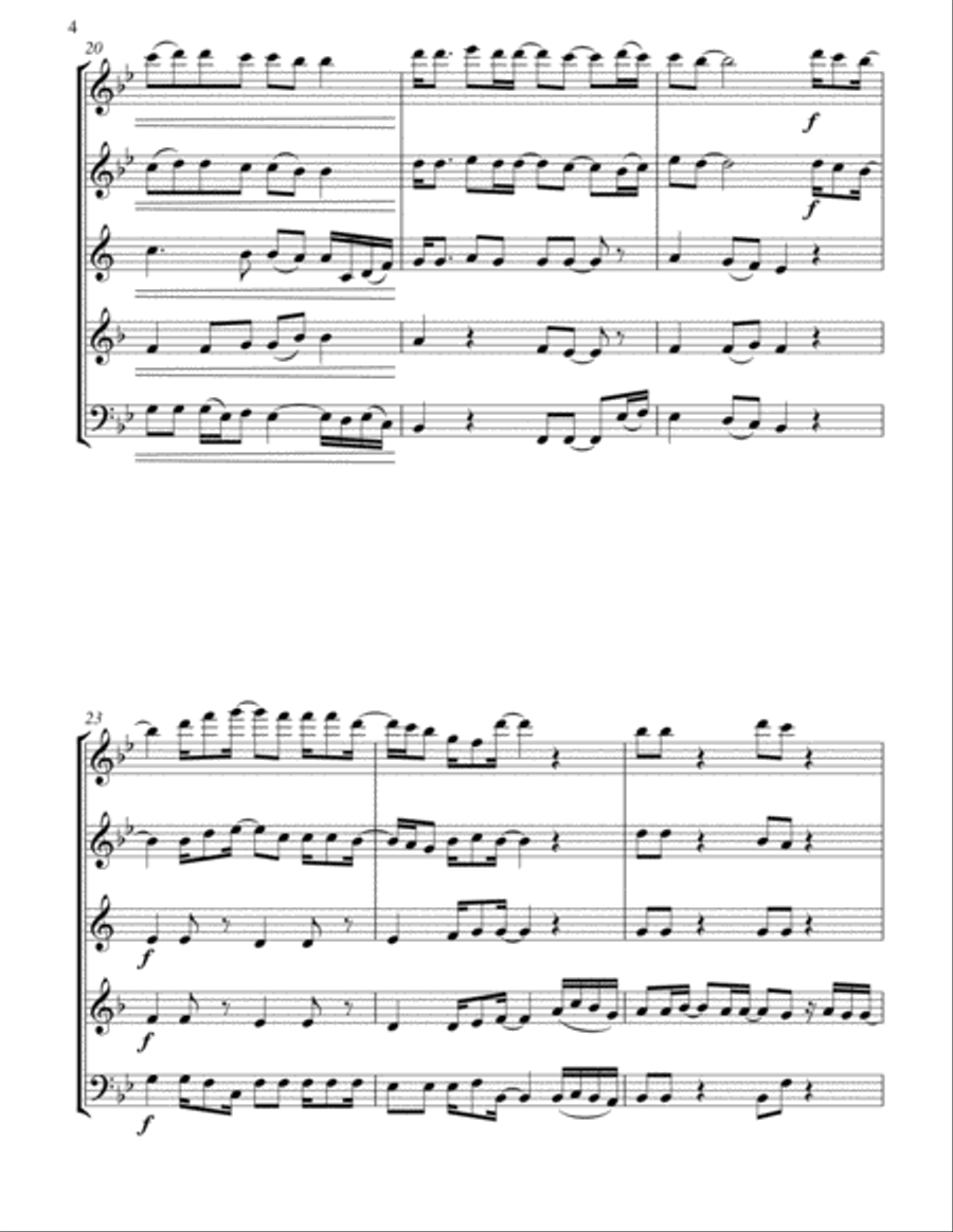 Let It Be Woodwind Quintet scores gallery preview page 5