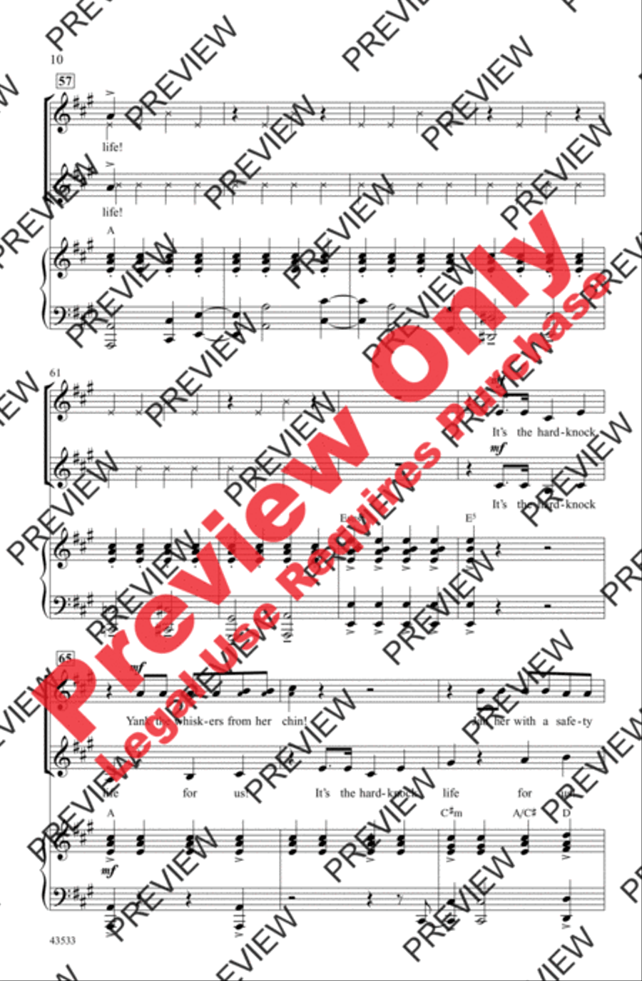 It's the Hard-Knock Life It's the Hard-Knock Life 2-Part scores gallery preview page 10
