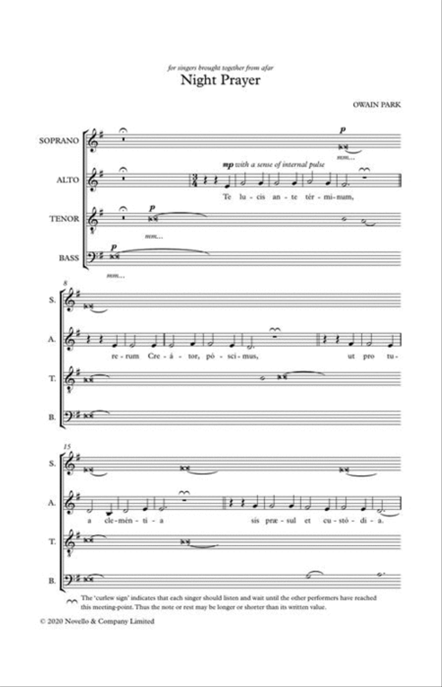 Night Prayer 4-Part scores gallery preview page 4