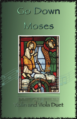 Book cover for Go Down Moses, Gospel Song for Violin and Viola Duet