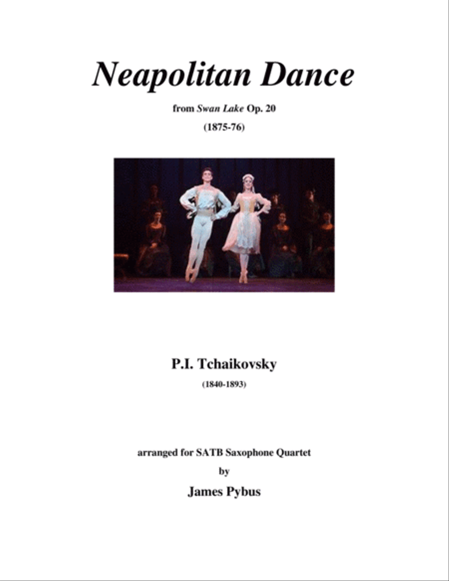 Neapolitan Dance from Swan Lake Saxophone Quartet scores gallery preview page 1