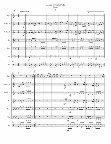 Manual of Arms Polka for Bugle with Brass Quintet image number null