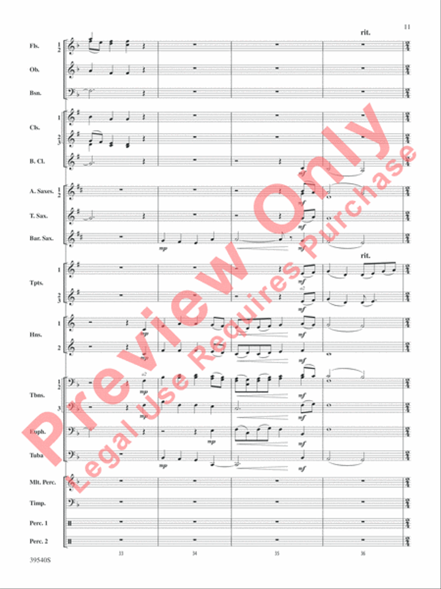 Carols from the British Isles Concert Band scores gallery preview page 12