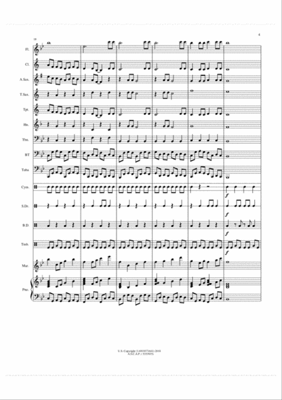 Cowboy in China Concert Band scores gallery preview page 4