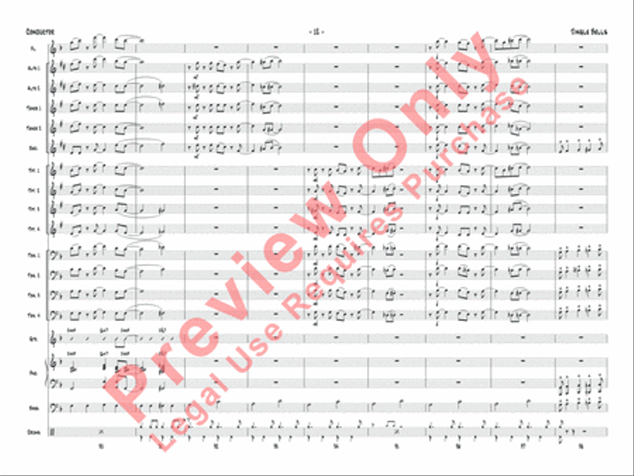 Jingle Bells (score only) Jazz Ensemble scores gallery preview page 15