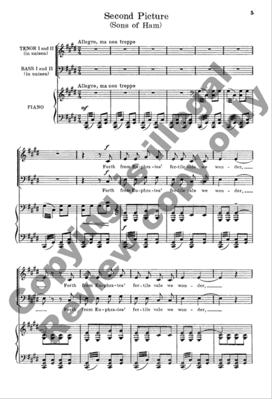 Three Pictures from The Tower of Babel TTBB scores gallery preview page 6