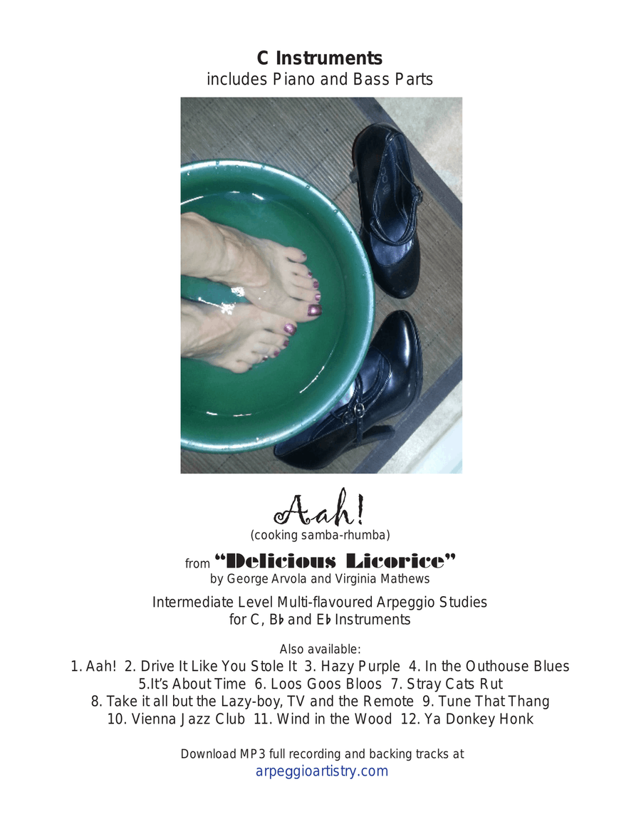 Aah! flute, accordion, violin. Jazz Ensemble scores gallery preview page 1