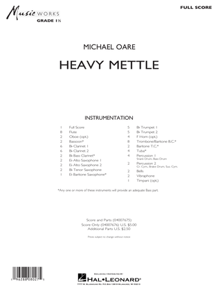 Heavy Mettle - Full Score