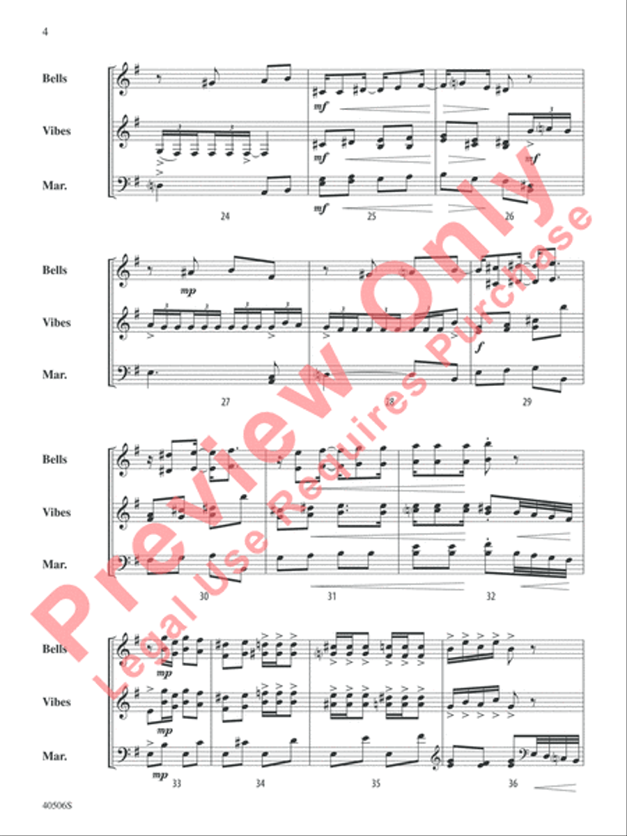 Classic Mallet Trios -- Tchaikovsky Small Ensemble scores gallery preview page 5
