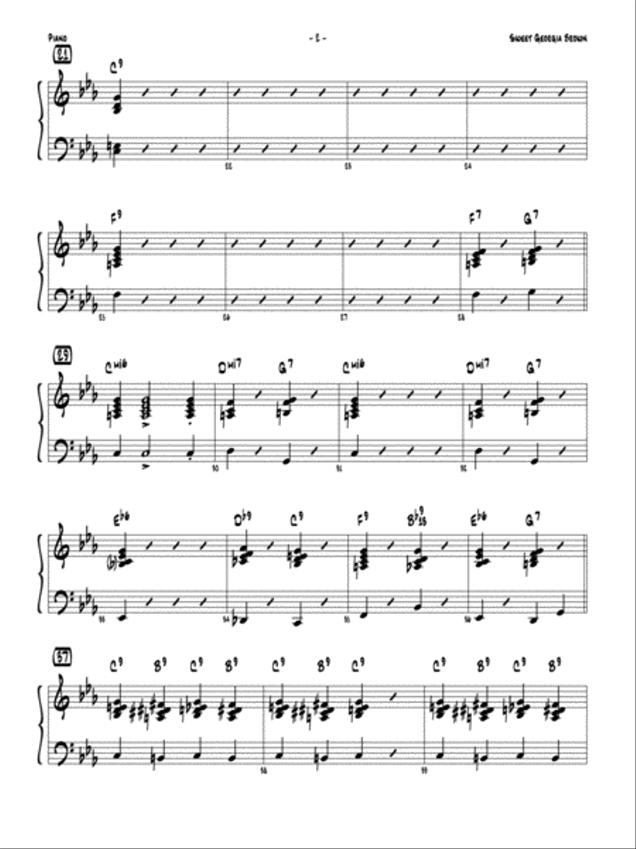 Sweet Georgia Brown: Piano Accompaniment Jazz Ensemble scores gallery preview page 2
