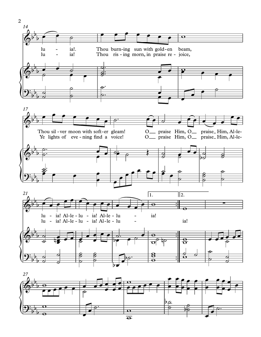 All Creatures of Our God and King (high voice) High Voice scores gallery preview page 2