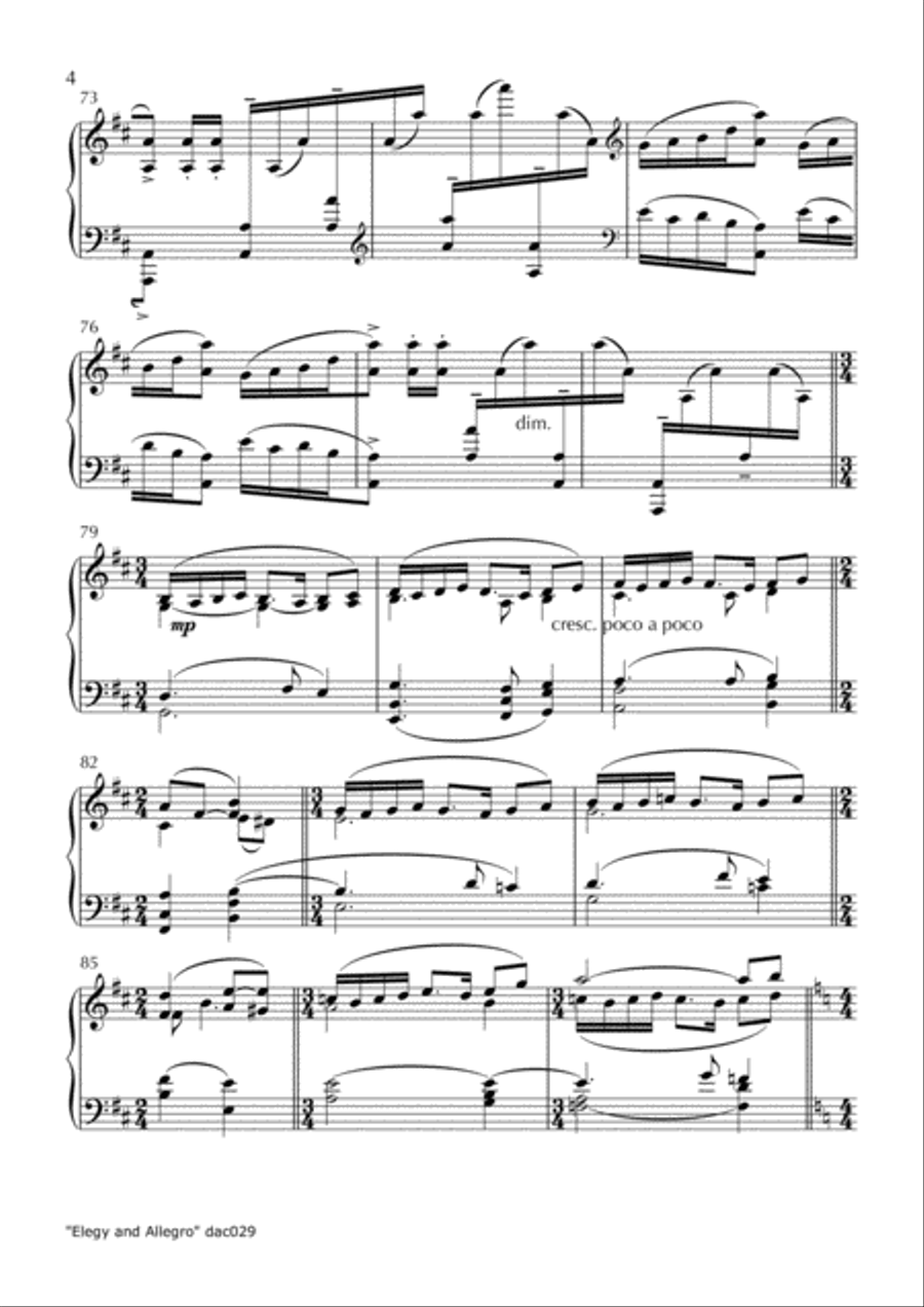 Elegy and Allegro Piano Solo scores gallery preview page 4