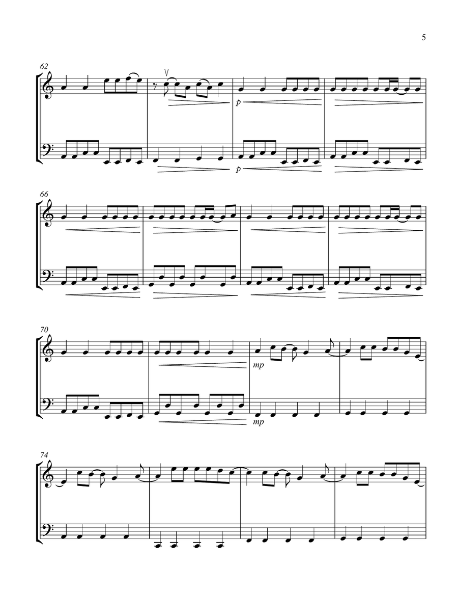 Bad Romance String Duet scores gallery preview page 5
