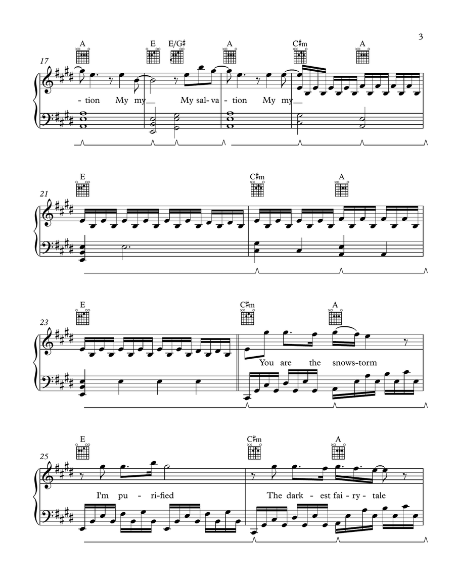 Salvation Piano, Vocal scores gallery preview page 3