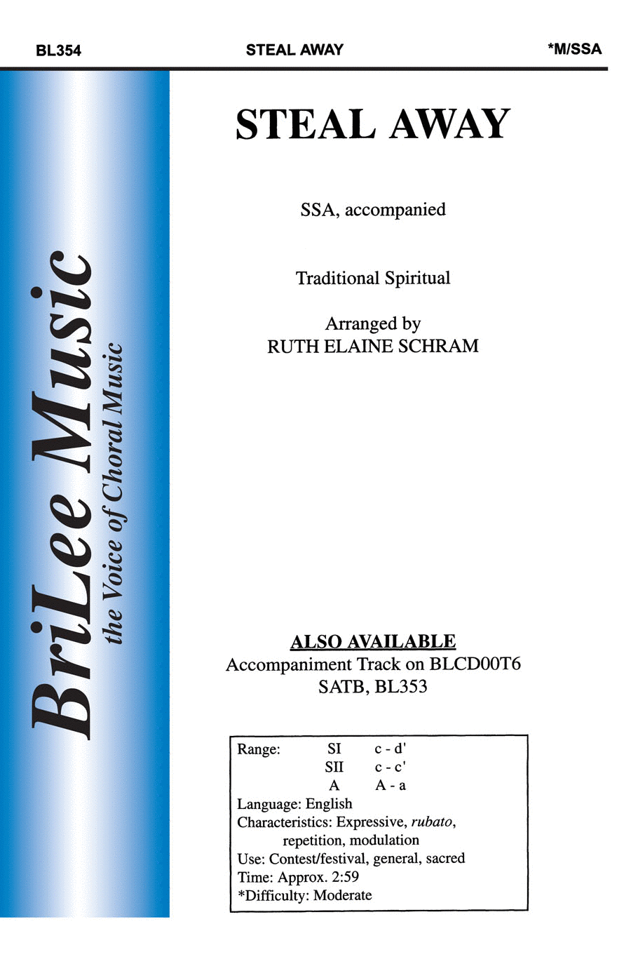 Steal Away SSA scores gallery preview page 1