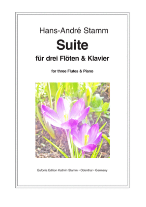Book cover for Suite for 3 Flutes & Piano