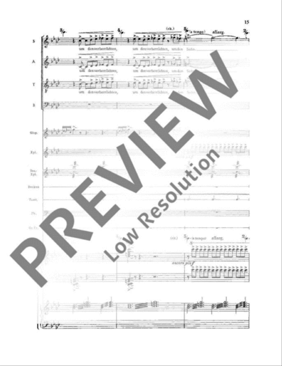 Nänie und Dithyrambe Mixed Choir scores gallery preview page 16