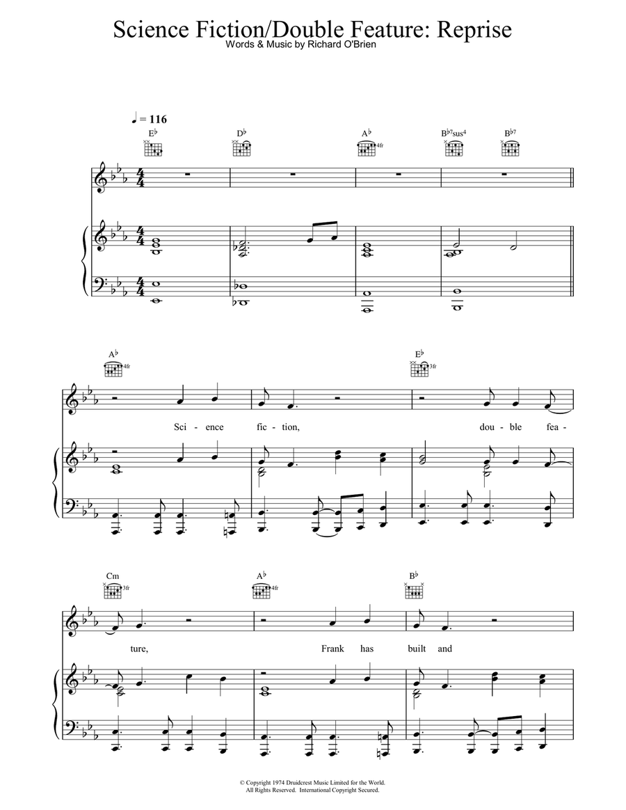 Science Fiction / Double Feature (Reprise) Guitar scores gallery preview page 1