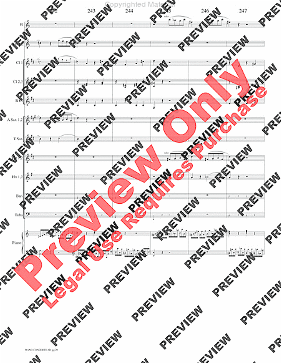 Piano Concerto No. 21, K. 467 (Movement I) Concert Band scores gallery preview page 32