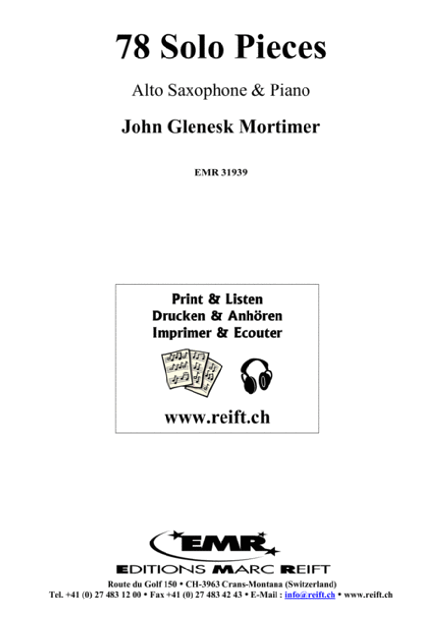 78 Solo Pieces Alto Saxophone scores gallery preview page 1