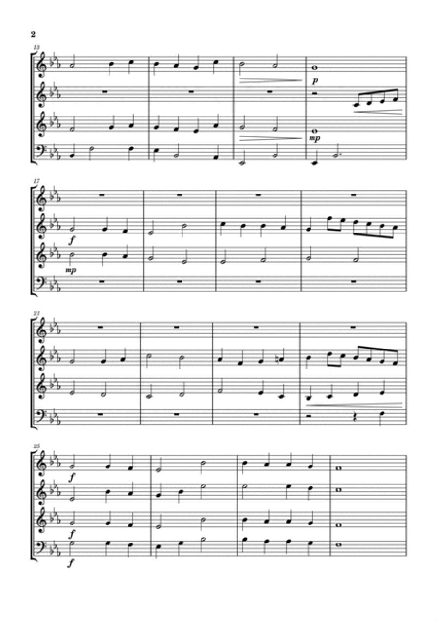 Abide With Me (Wind Quartet) Woodwind Quartet scores gallery preview page 2