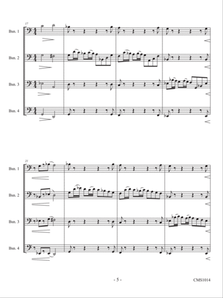 Maverick Fanfare Maverick Fanfare Bassoon Quartet scores gallery preview page 5