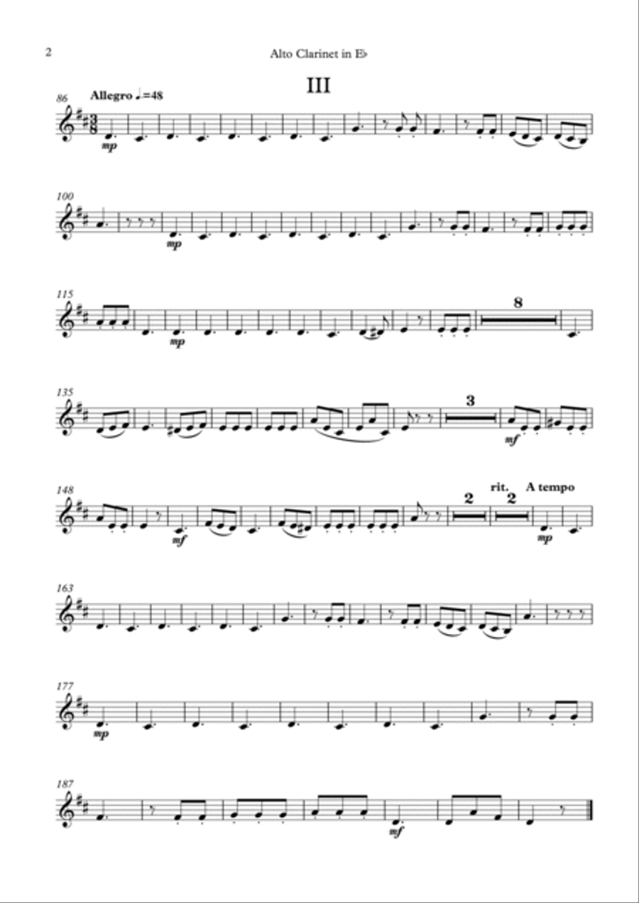 Sonatina 36-2 Woodwind Quartet scores gallery preview page 5