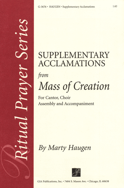 Supplementary Acclamations for "Mass of Creation"