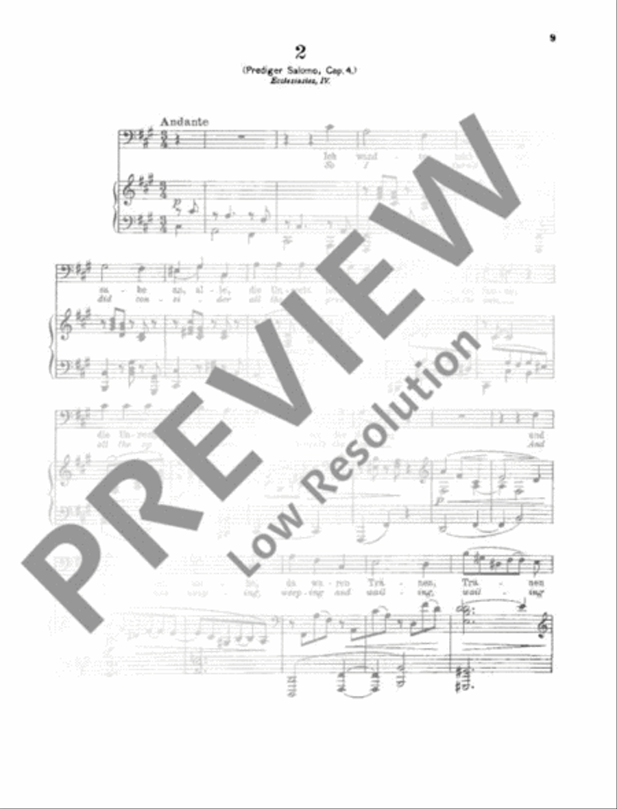 4 ernste Gesänge Bass Voice scores gallery preview page 10