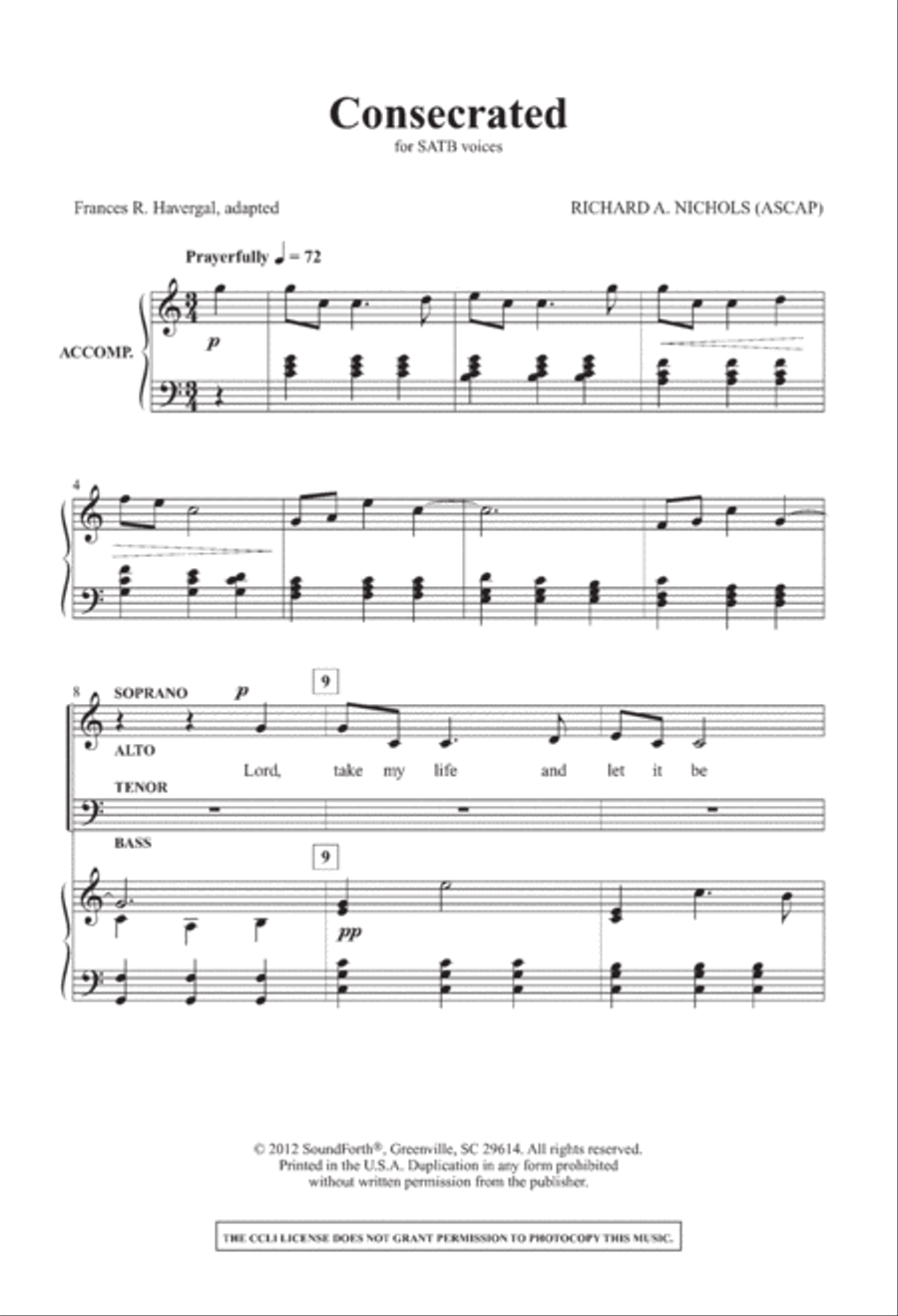 Consecrated Consecrated 4-Part scores gallery preview page 2