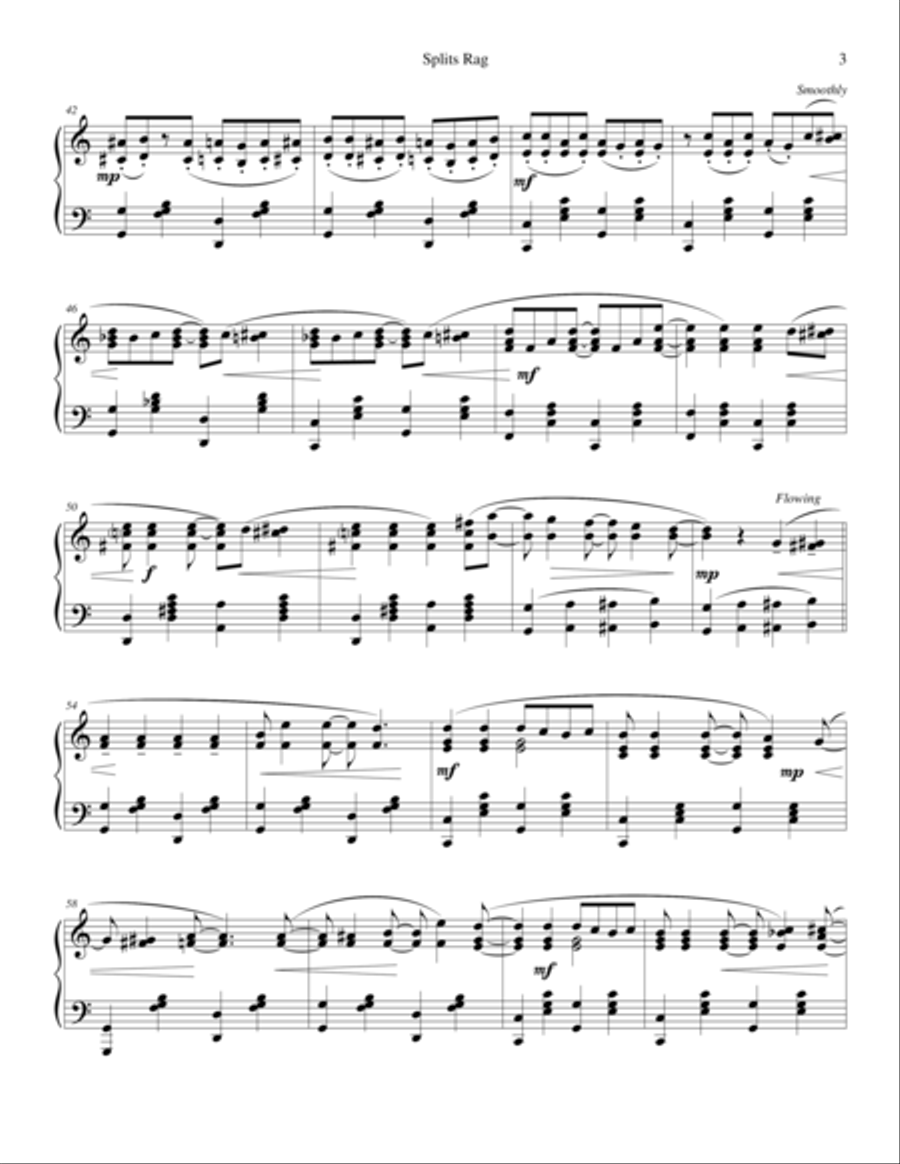 Splits Rag Splits Rag Piano Solo scores gallery preview page 4