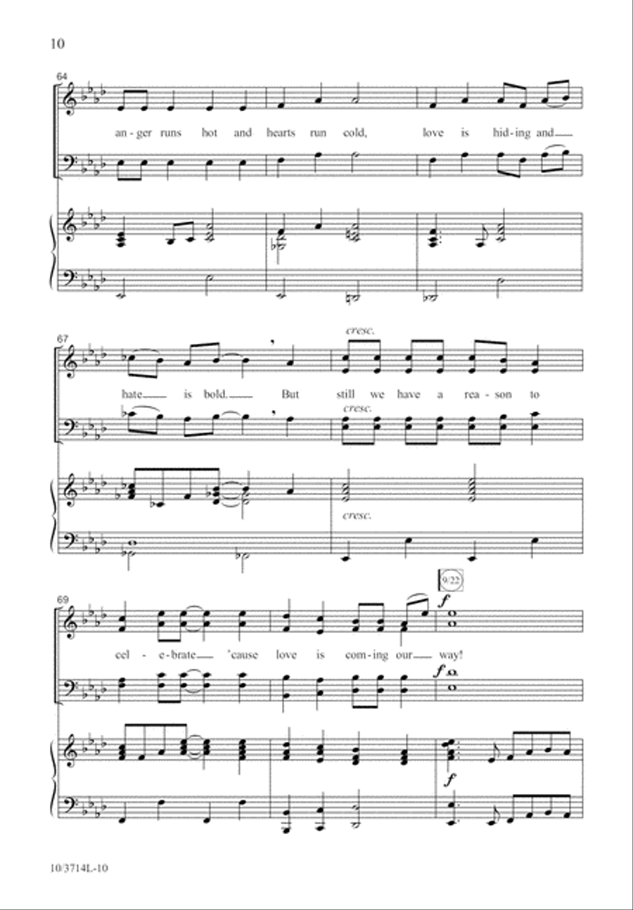 Glory Is A-Coming Our Way 4-Part scores gallery preview page 10