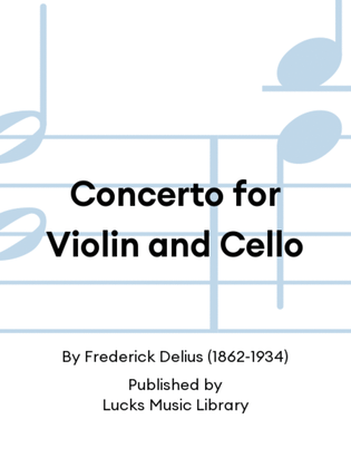 Book cover for Concerto for Violin and Cello