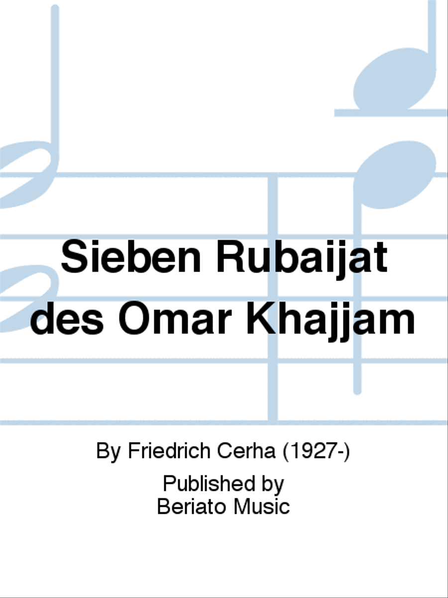 Sieben Rubaijat des Omar Khajjam Voice Solo scores gallery preview page 1