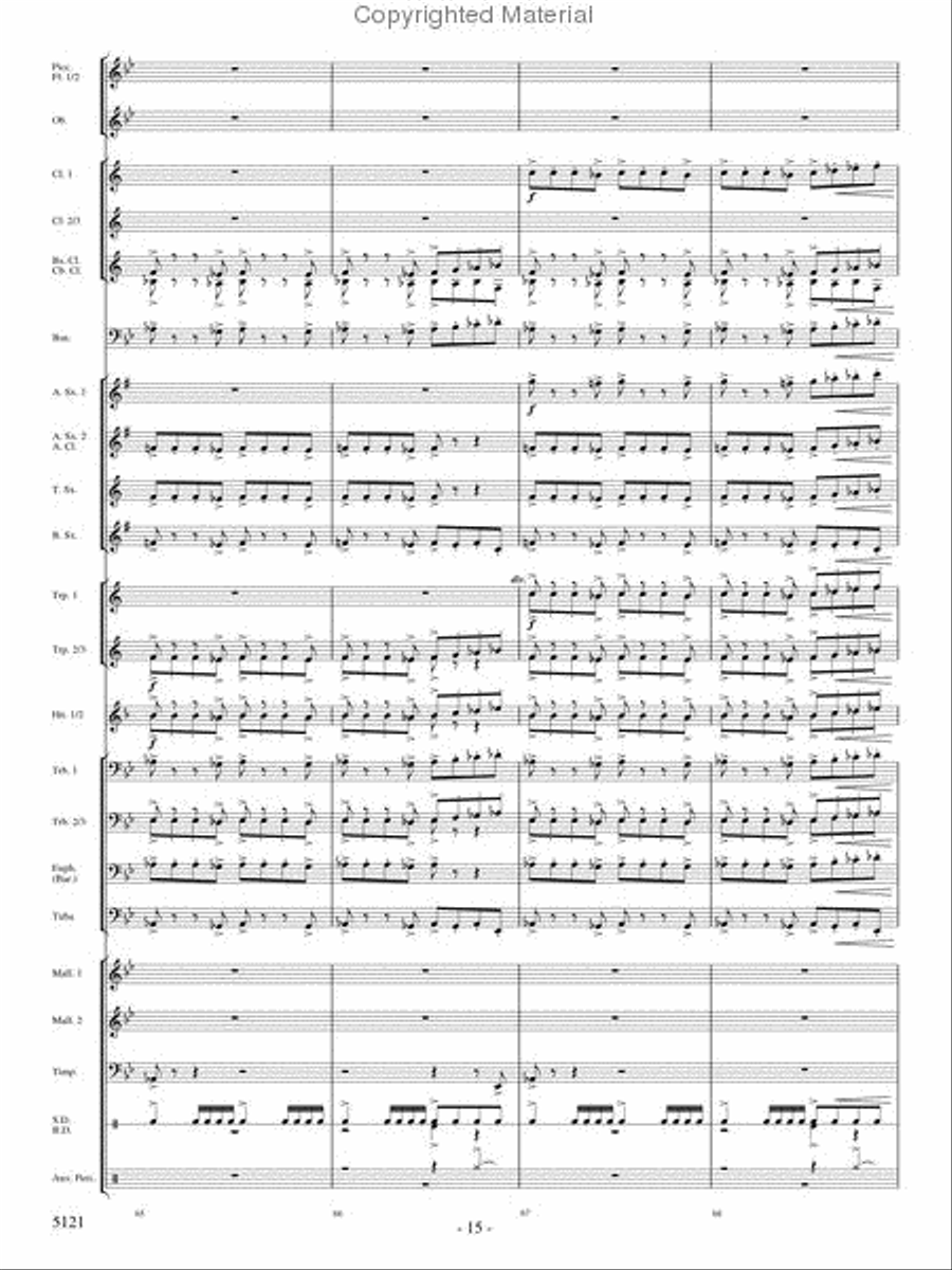 Rise of the Firebird Concert Band scores gallery preview page 14
