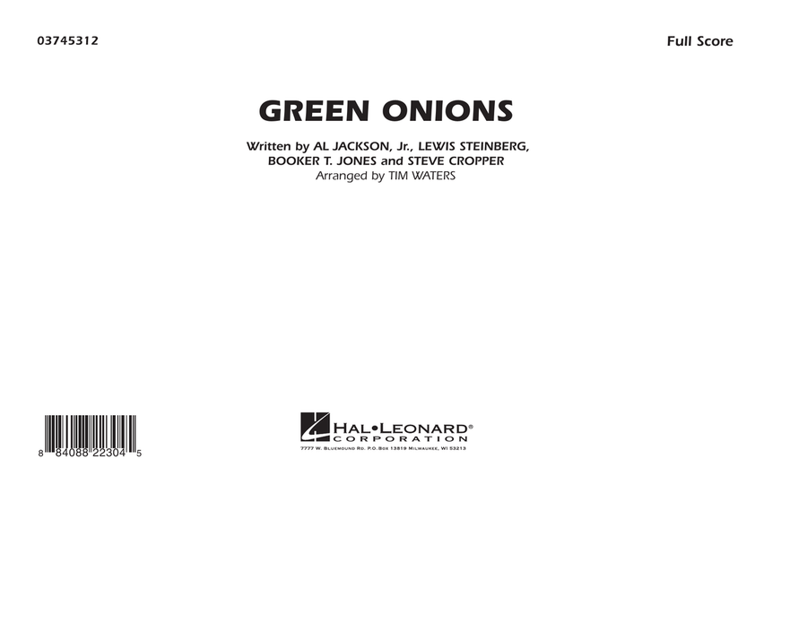 Green Onions - Full Score Marching Band scores gallery preview page 1