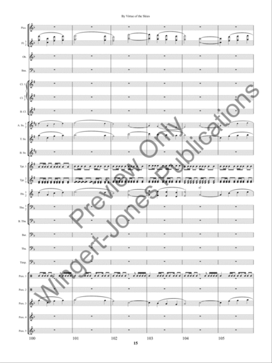By Virtue of the Skies Concert Band scores gallery preview page 18