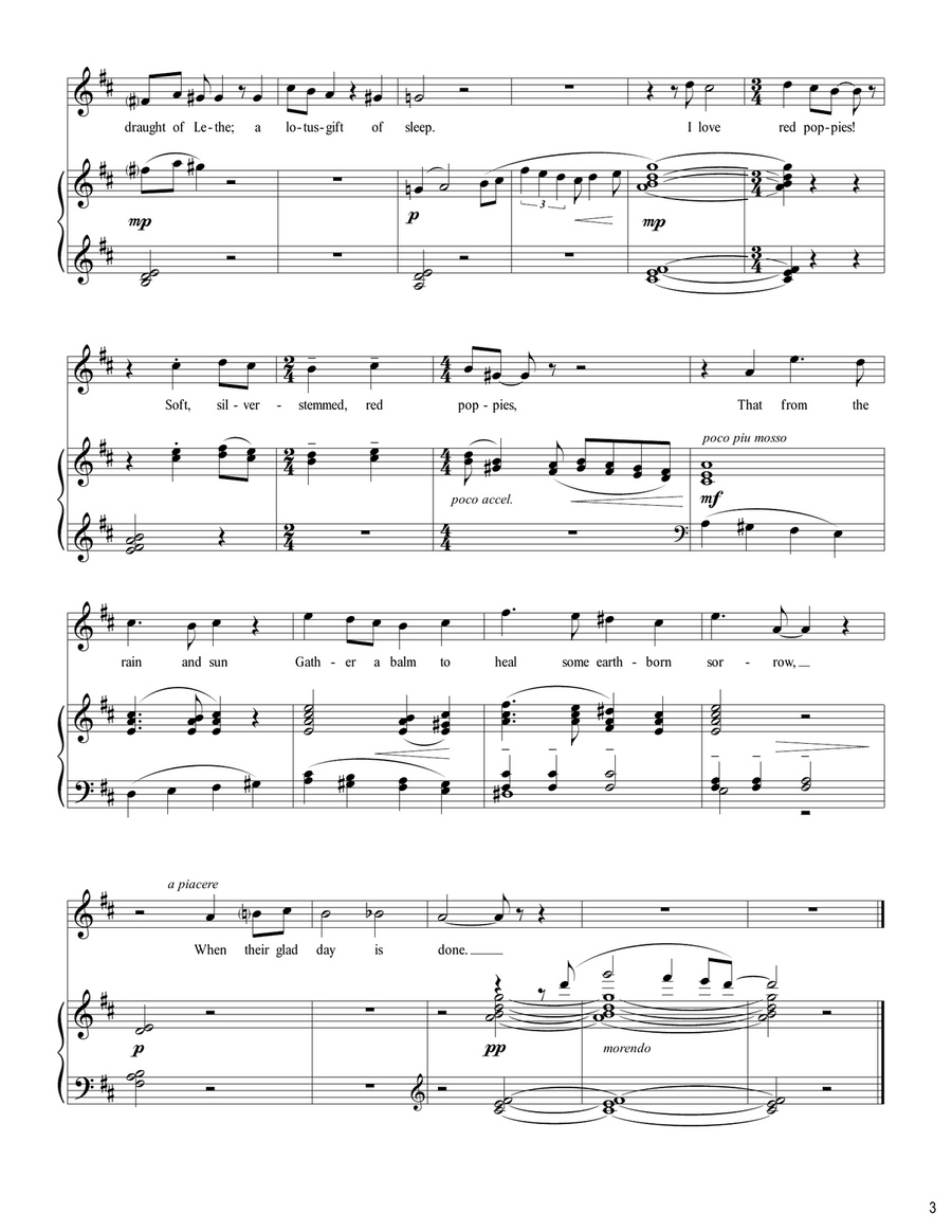 I Love Red Poppies Soprano Voice scores gallery preview page 4