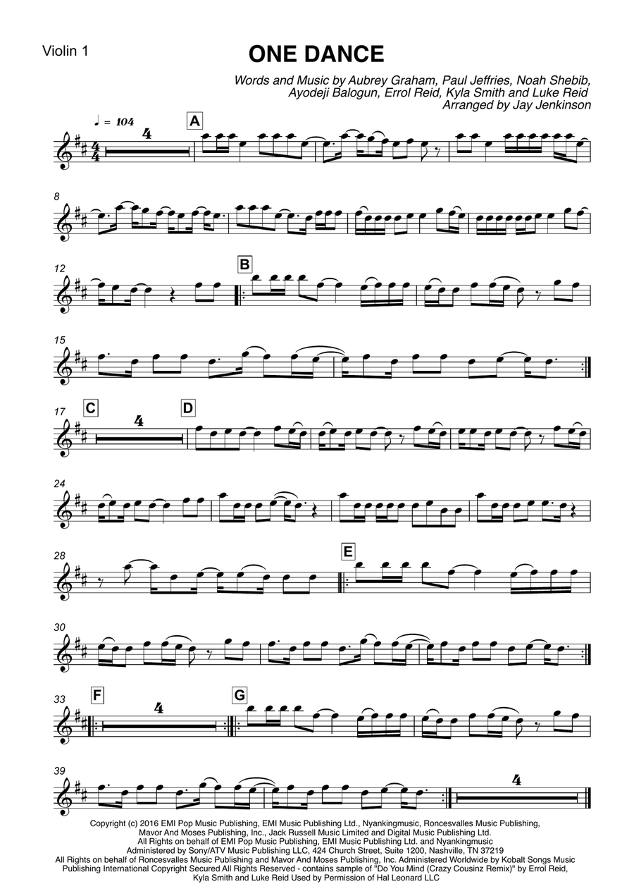 One Dance String Quartet scores gallery preview page 2
