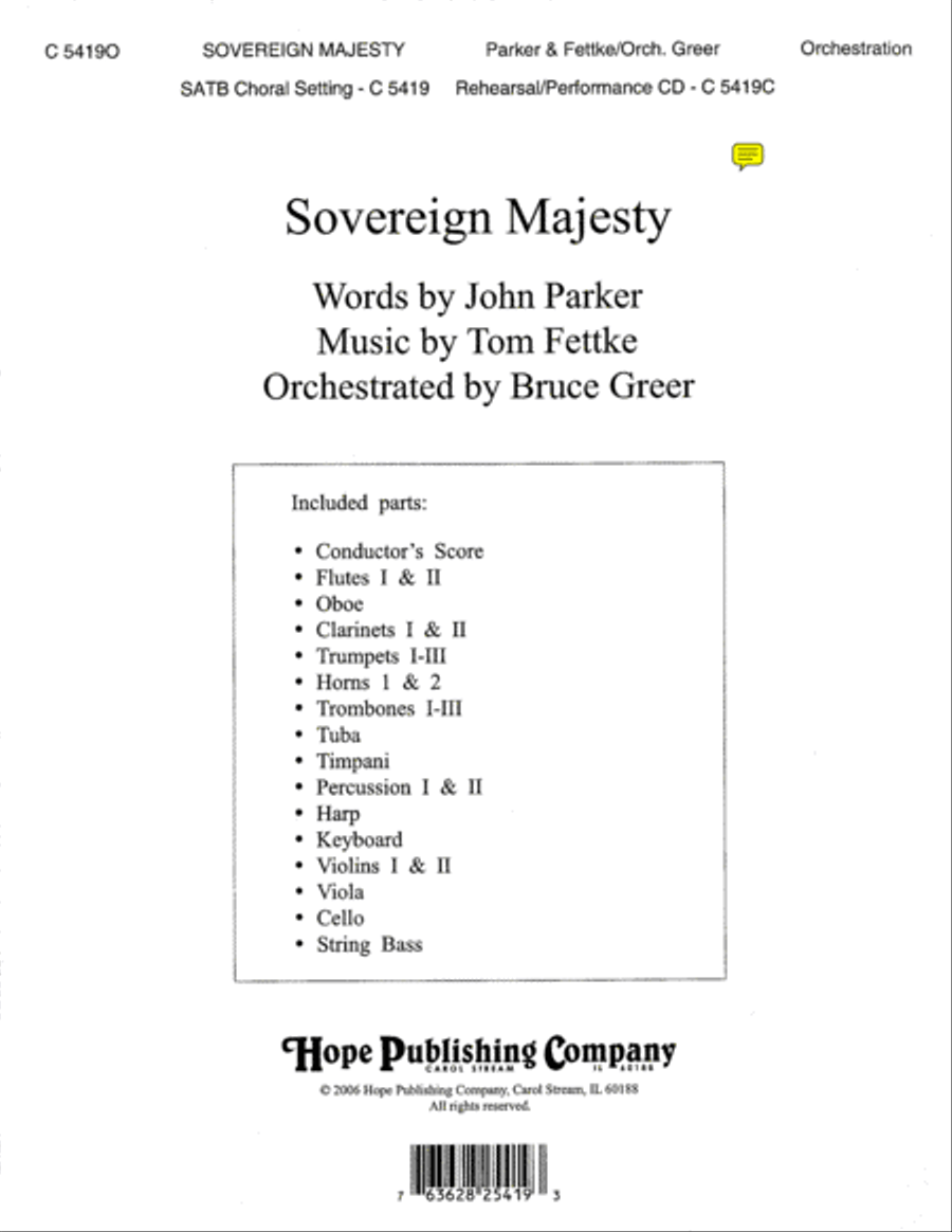 Sovereign Majesty Orchestra scores gallery preview page 1