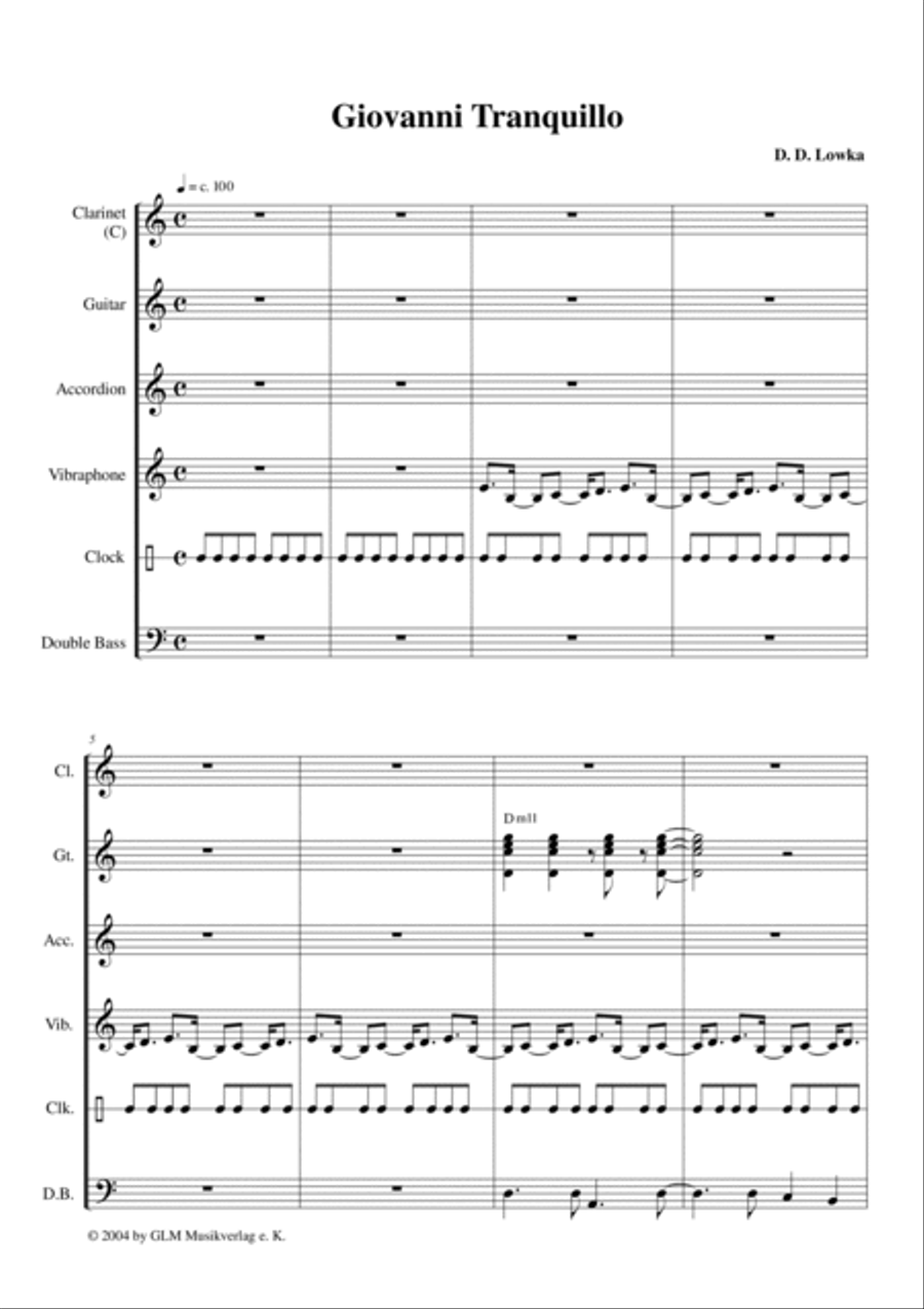 Giovanni Tranquillo Clarinet scores gallery preview page 3