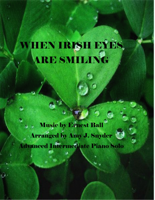 Book cover for When Irish Eyes Are Smiling, piano solo