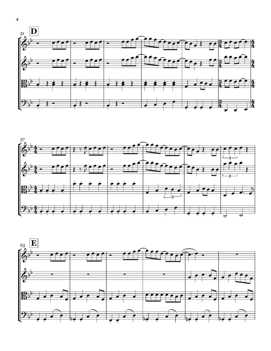 Nine In The Afternoon String Quartet scores gallery preview page 4