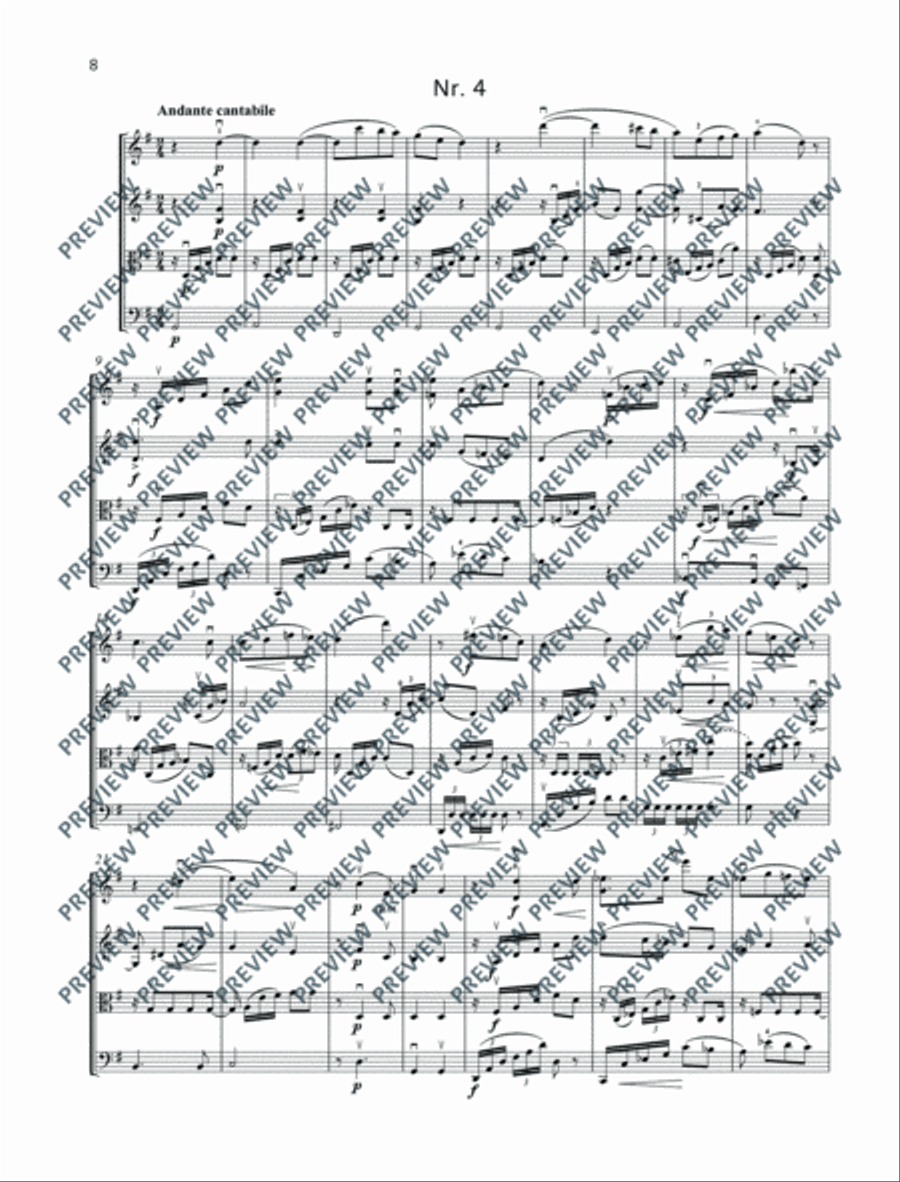 Mere Droplets String Quartet scores gallery preview page 9