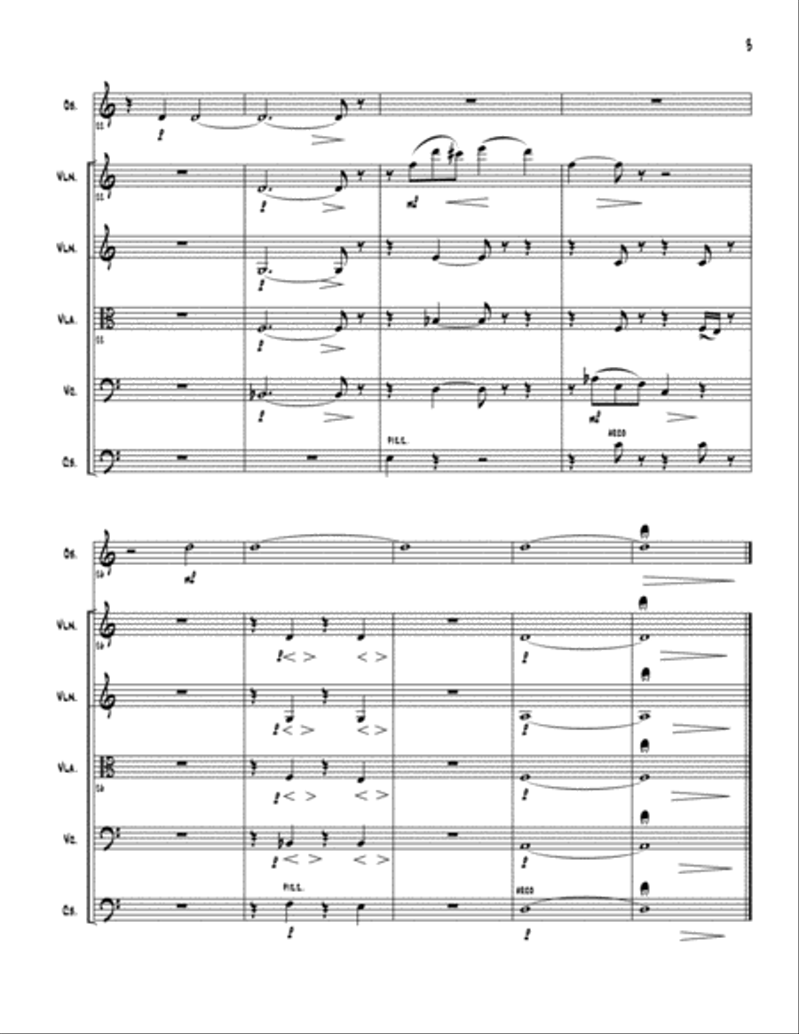 Romanza for oboe and strings String Orchestra scores gallery preview page 5